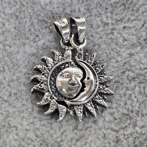 Dije Pareja Plata 925 Mex. Sterling Silver Sun & Moon Matching Set for Lover
